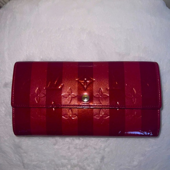 LOUIS VUITTON Vernis Portefeuille Sarah Rayeur Bifold Long Wallet M91716 - Picture 3 of 11